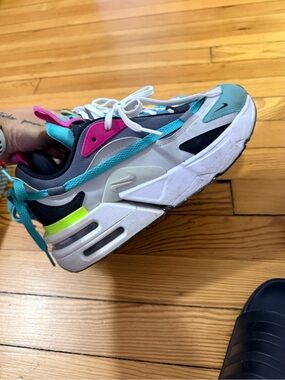 Nike Multicolor Athletic Sneakers - Teal, Pink, Neon Yellow, White